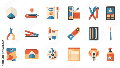 Artist's Toolkit: Vector Icons for Creative Pursuits.

