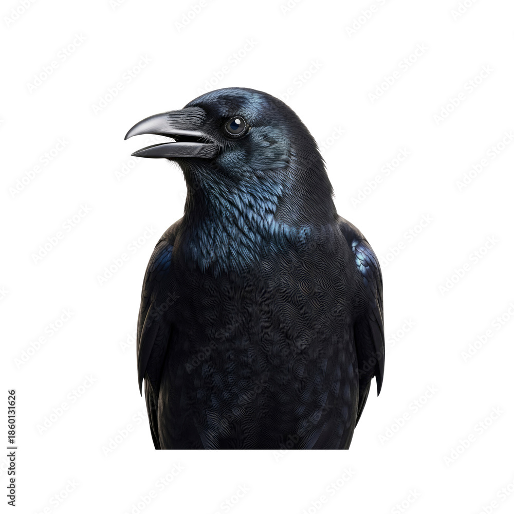 Fototapeta premium Raven on Transparent Background