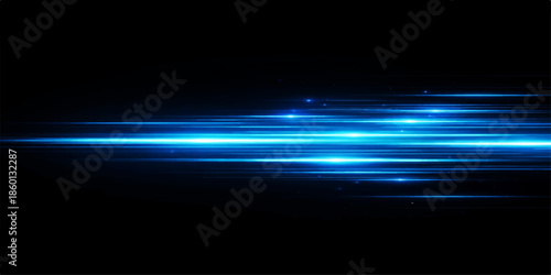 Abstract motion background loop with bright blue energy ray flare on dark texture