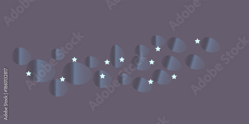 Bokeh, dust sparks and blue stars glow with special light. Vector sparks on transparent background. Christmas light effect. Sparkling magic dust particles.