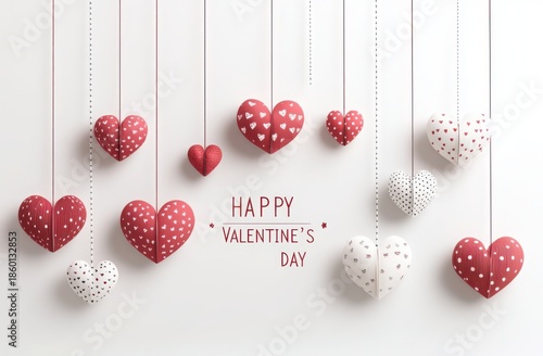 Celebrate valentine's day with hanging hearts