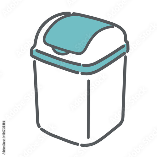 トイレ用ゴミ箱・サニタリーボックスのイラスト
