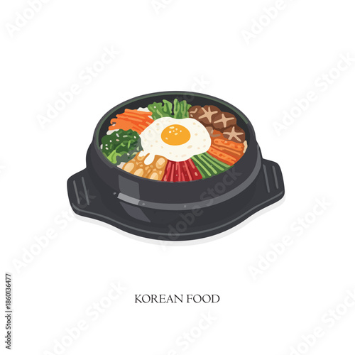 Bibimbap korean food super yummy