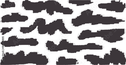 Abstract black and jagged shapes