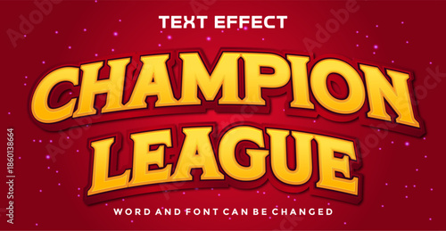 Champion league editable text effect