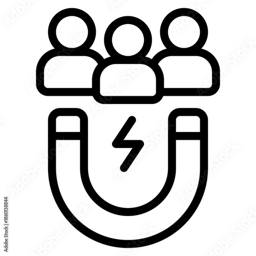 Magnet with Lightning Symbol