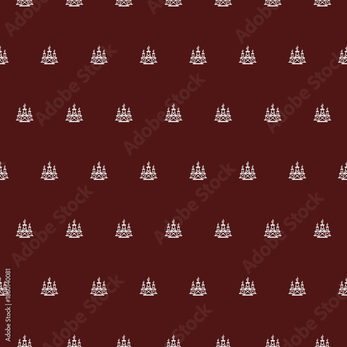 Oil derrick seamless pattern isolated on color background