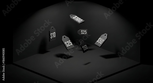 Price Tags in Dark Corner