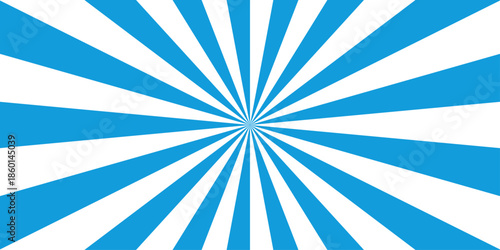 Vector sunburst pattern blue and with design. Vintage sunrays illustration swirl grunge backdrop line. sun beam vector banner design and comic burst gradient concept pattern.