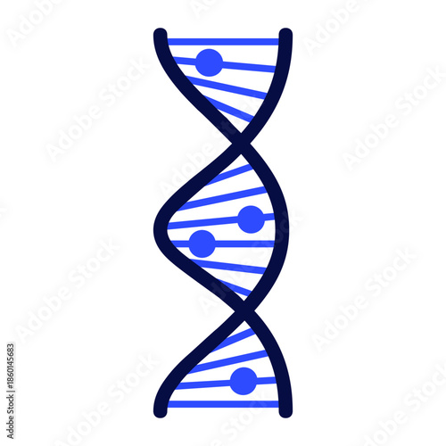 dna strand on white background