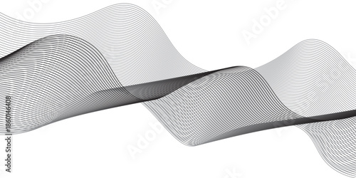 Abstract frequency wave gradient line. vector business texture. Pattern line blend curve flow futuristic. Modern futuristic energy sound waves technology concept white background.