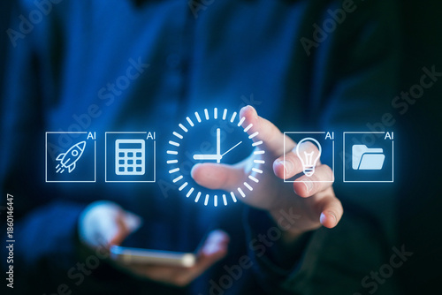 Wallpaper Mural Innovative technology shapes modern productivity through artificial intelligence applications and digital tools Torontodigital.ca