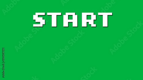 Retro Video Game Title with Alpha Channel