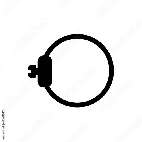 hose clamp icon on white background