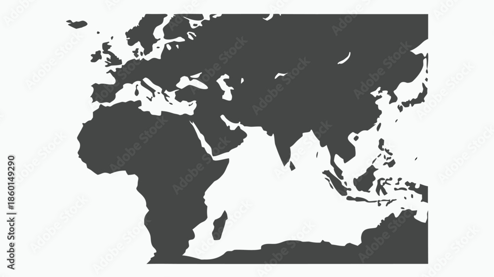Obraz premium Dark grey world map on white background for global business navigation