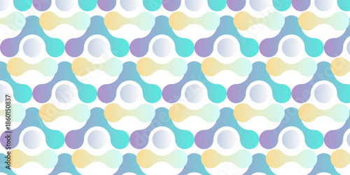 abstract colorful circle seamless pattern blue meatball wall with lines decoration wallpaper design.