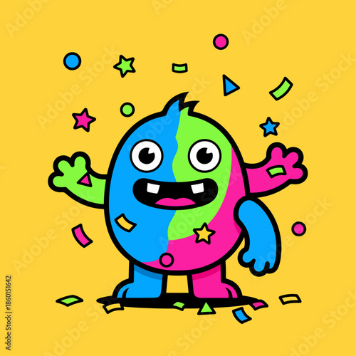 Friendly One Eyed Monster Searching for Lost Sock