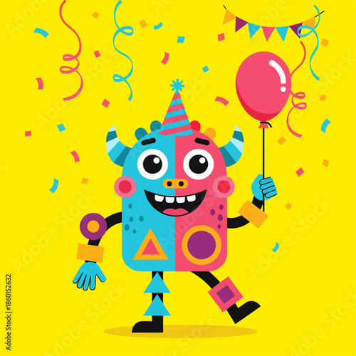 Bubble Gum Monsters Floating Over Rainbow Jelly Mountains