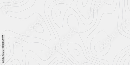 Detailed Seamless Outdoor Topographic Landscape Pattern with Black and White Contour Lines Suitable for Adventure and Nature Themes