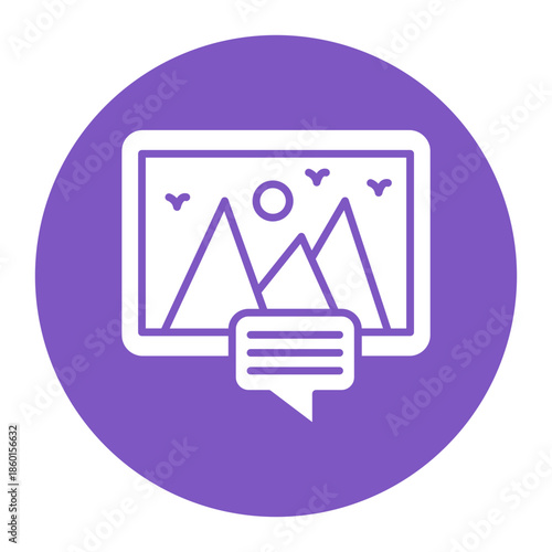 Bending Picture Caption List Icon