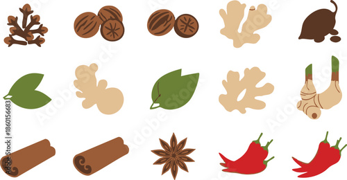 Spice Rack: An array of vibrant spices, neatly arranged, inviting a culinary adventure. Explore the diverse flavors of nature's pantry, from the warmth of cinnamon to the zest of ginger.