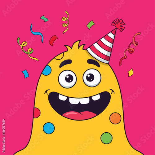 happy birthday card with funny face