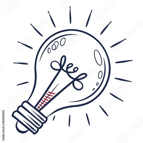 Minimal Creativity Icon Featuring Abstract Light Burst Shape