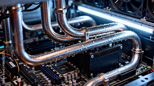 Wallpaper Mural Closeup of computer cooling system Torontodigital.ca