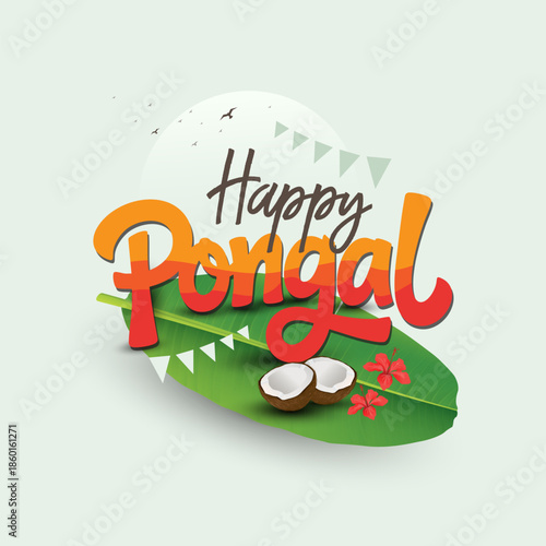 Happy Pongal Festival Background Template Design