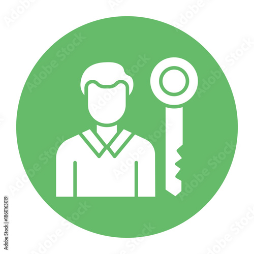 Key Person Male Icon