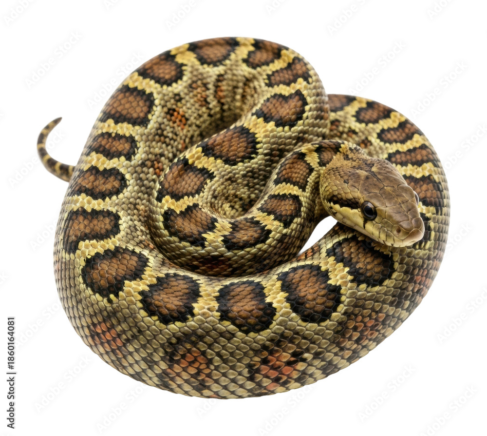 Fototapeta premium Captivating snake encounter wildlife habitat animal isolated on transparent background