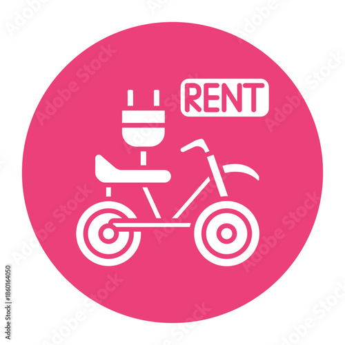 Electric Bicycle Rental Icon