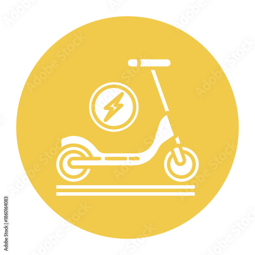 Electric Kick Scooter Icon