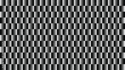 A seamless abstract pattern featuring a grid of small, vertically oriented rectangles with a black and white gradient effect, creating a textured, three-dimensional appearance.