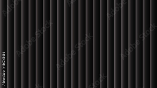 Abstract background with repeating vertical dark grey and black striped pattern.