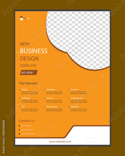 New Flyer brochure business  template design