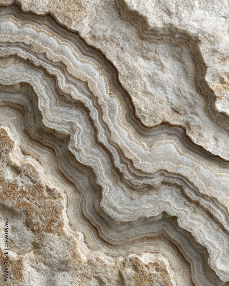 Naklejka premium Detailed Macro View of Natural Stone Texture Featuring Layered Mineral Patterns
