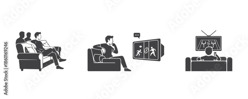 Friends enjoying a movie night