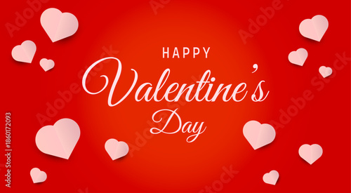 A romantic Valentine's Day illustration featuring stylish calligraphy and delicate hearts symbolizing love, affection, and celebration.