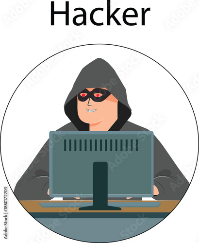 hacker design work PC Hacking frustrated angry cyber criminal
