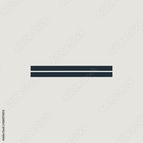 Simple minimalist horizontal black lines on gray background.