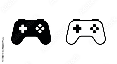 Game Controller Icon Vector: Simple Gamepad, Joypad, and Joystick Symbol for Gaming, Esports, and Entertainment Apps
