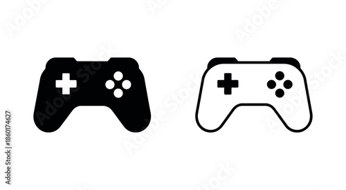 Game Controller Icon Vector – Gamepad, Joypad, and Joystick Symbol