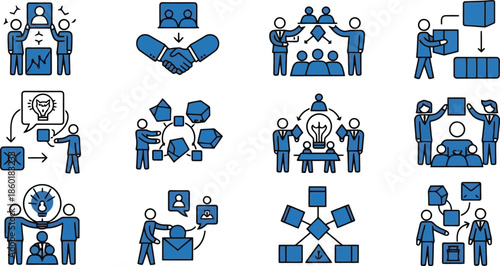 Collection of Business People Icons and Graphics.