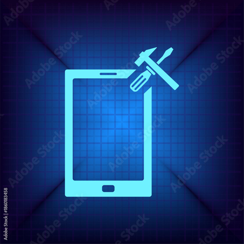 Vector illustration on a blue background