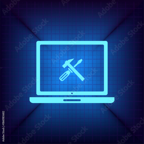 Vector illustration on a blue background
