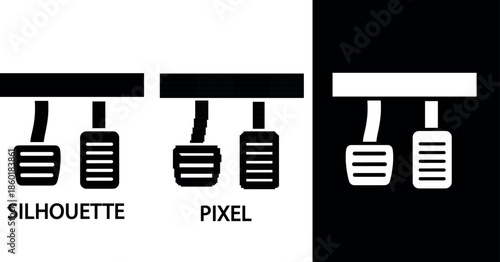 Simple Illustration Of Car Pedals A Vector Icon Design