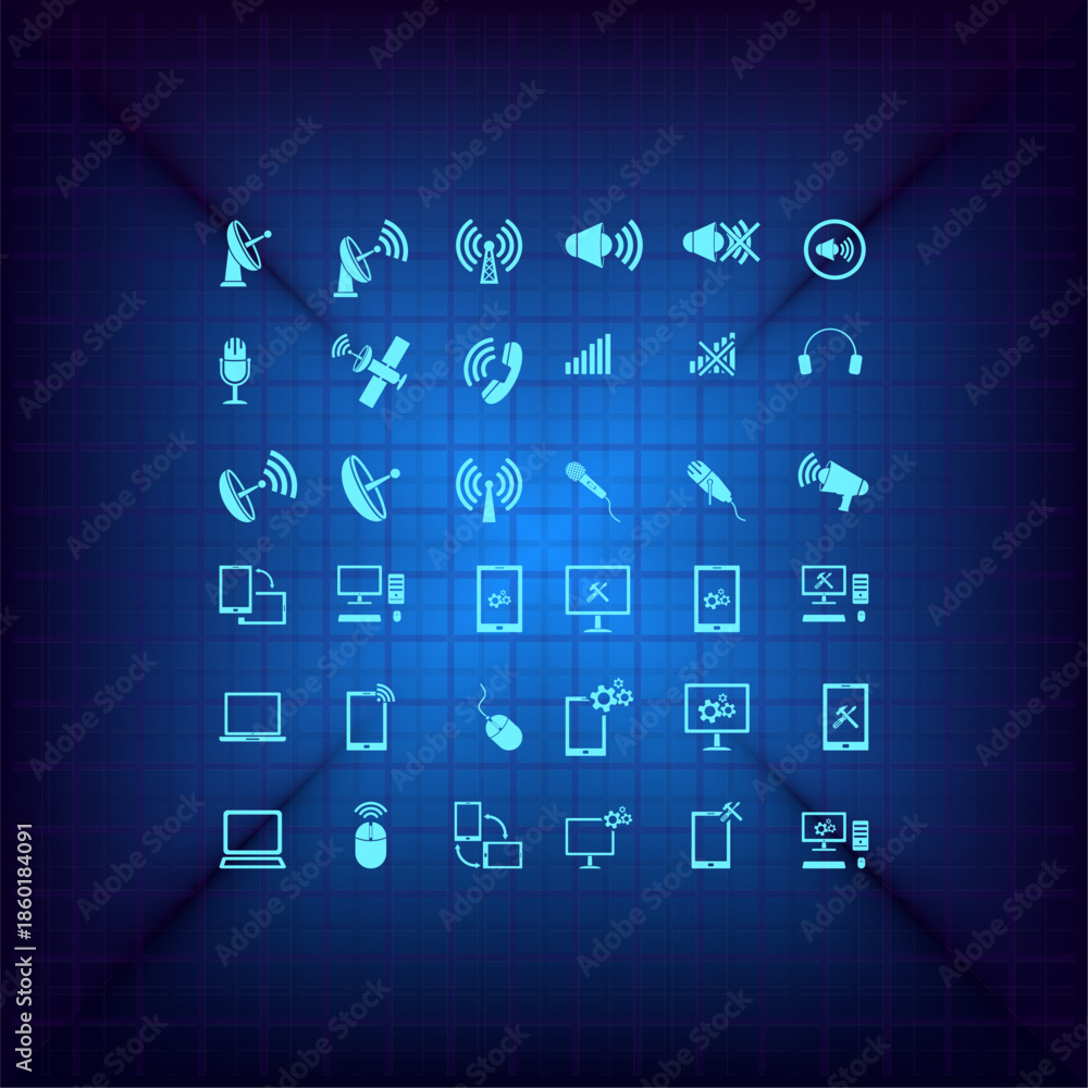 Fototapeta premium Vector illustration on a blue background