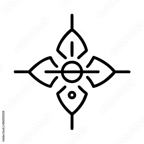 Abstract Centered Spiritual Calm Symbol for Mindfulness