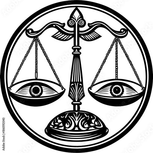 Minimalist Ethics and Trust Icon Abstract Balance Symbol